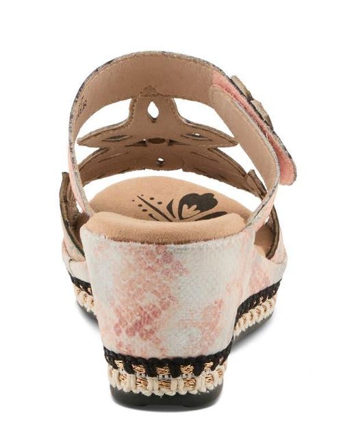 Spring Step Orange Coverup Wedge Sandal