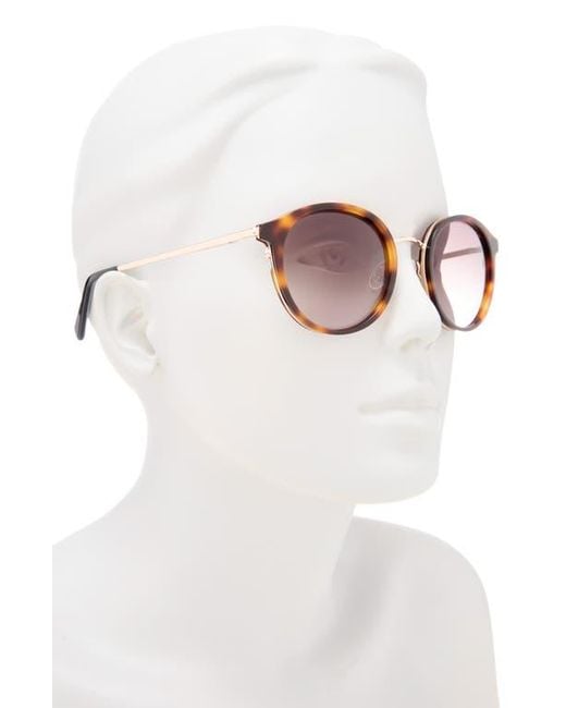 Ted Baker Pink 51Mm Round Sunglasses