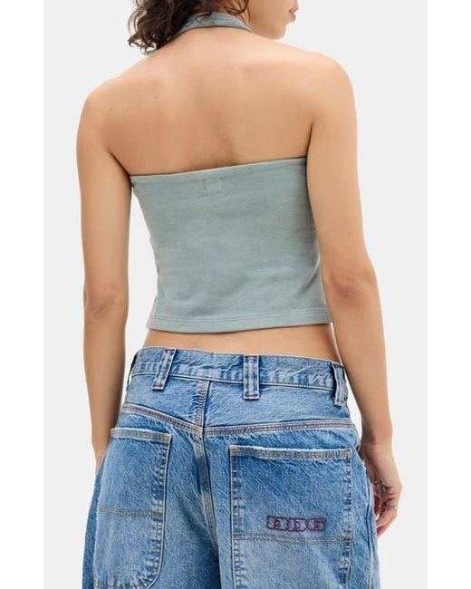 BDG Blue Jersey Halter Top