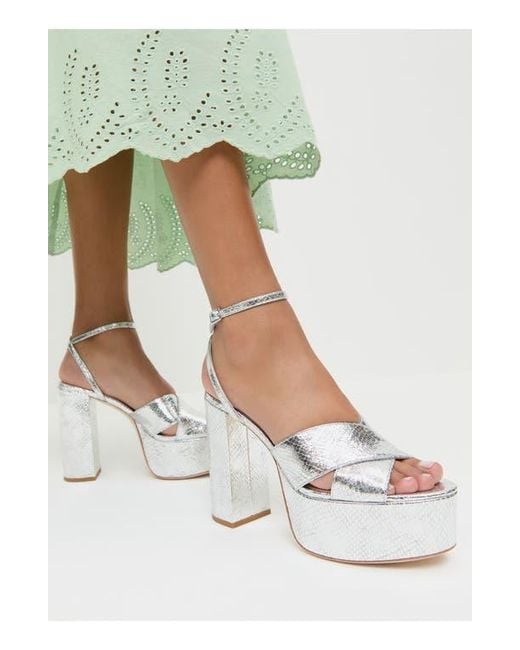 Loeffler Randall White Loretta Platform Sandal