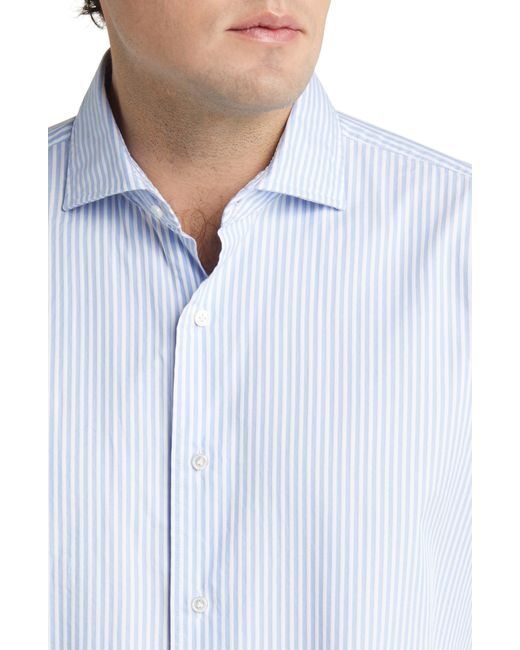 Peter Millar White Brookhaven Stripe Button-up Shirt for men
