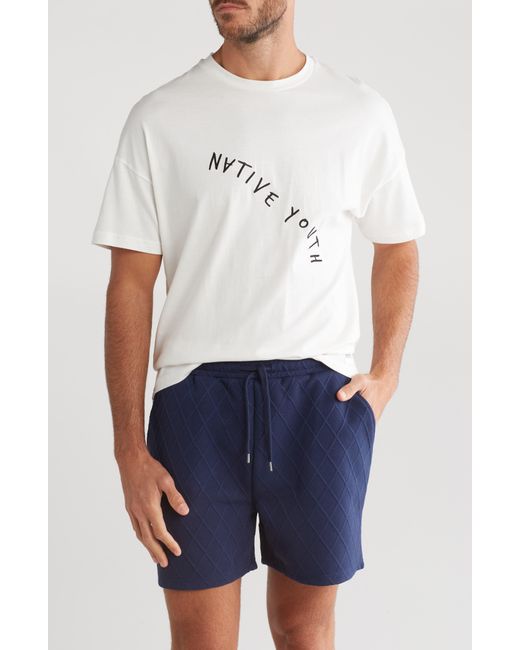 Native Youth White Relaxed Fit Cotton T-shirt for men