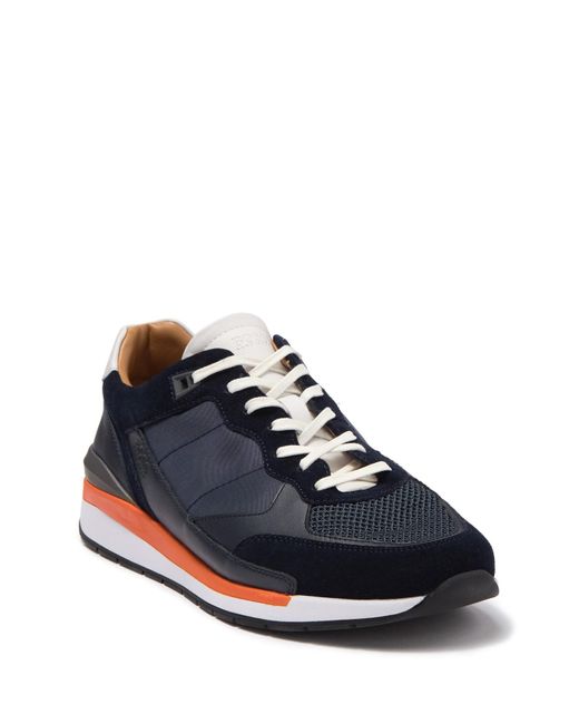 BOSS by Hugo Boss Blue Low-top Sneakers With Hybrid Uppers And Mesh Details for men