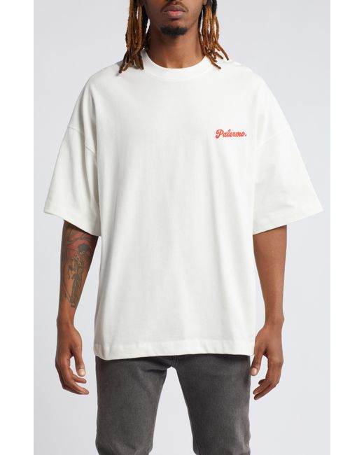 Topman White Oversize Embroidered T-shirt for men
