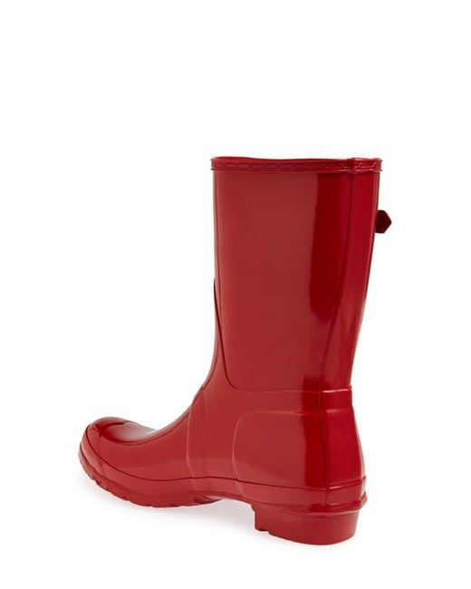Hunter Red 'Original Short' Gloss Rain Boot