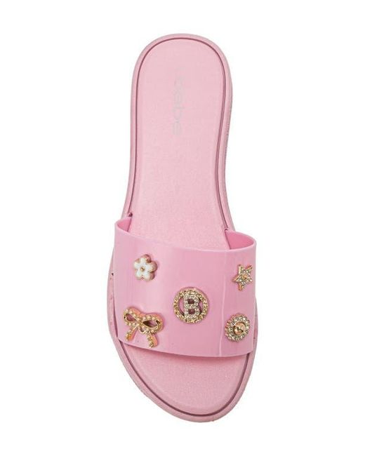 Bebe Pink Charm Slide Sandal