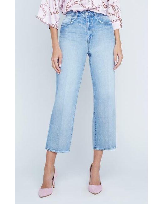 L'Agence Blue June Stovepipe Crop Jeans