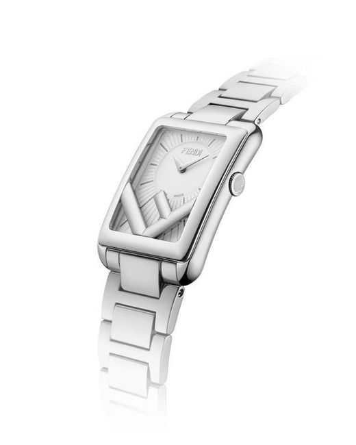 Fendi Run Away Rectangle Bracelet Watch, 22.5Mm X 32Mm in