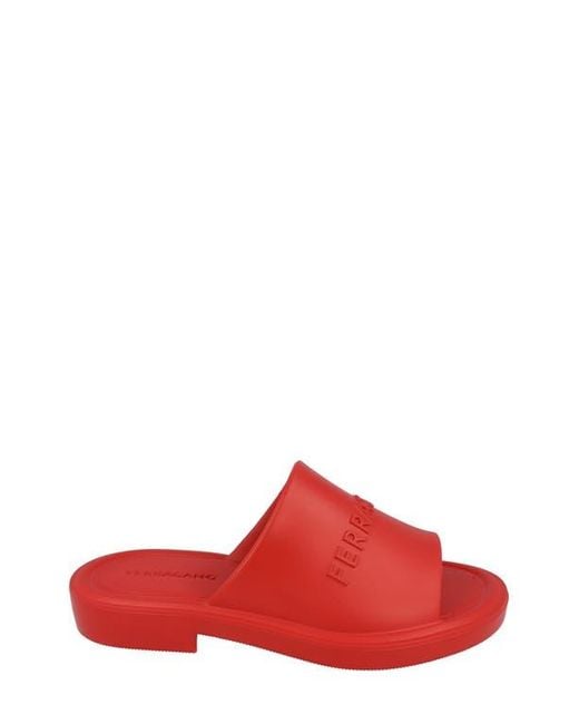 Ferragamo Red Slide Sandal for men