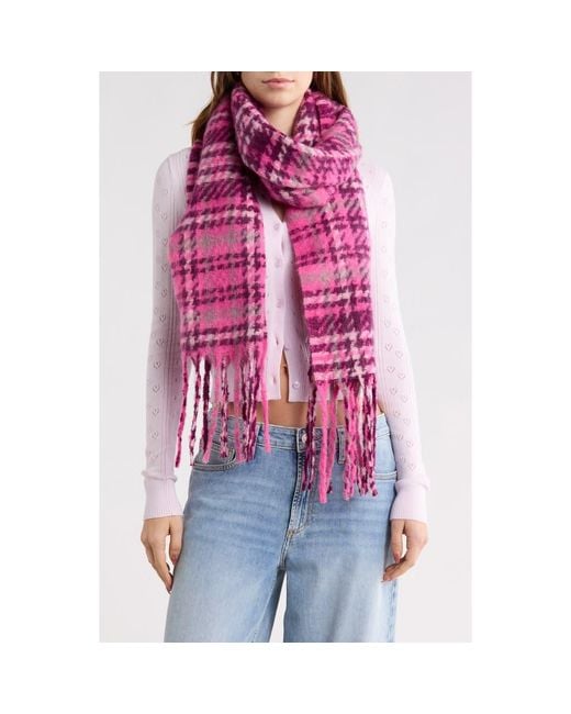 Steve Madden Red Brushed Twill Scarf