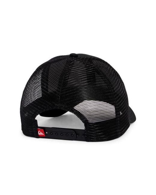 Quiksilver Black Stretch Mesh Trucker Hat for men
