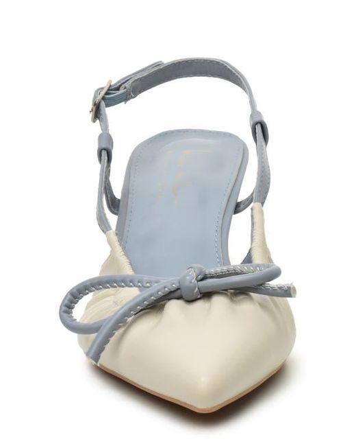 Nicole Miller White Slingback Pump