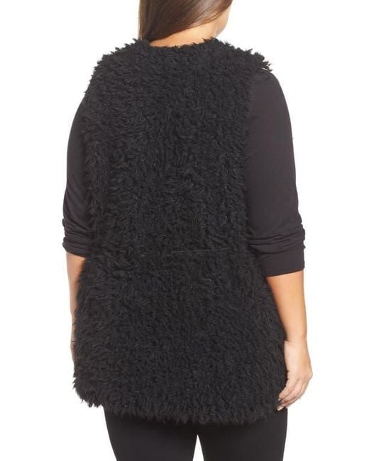 Tart Collections Black Gabriel Faux Fur Vest