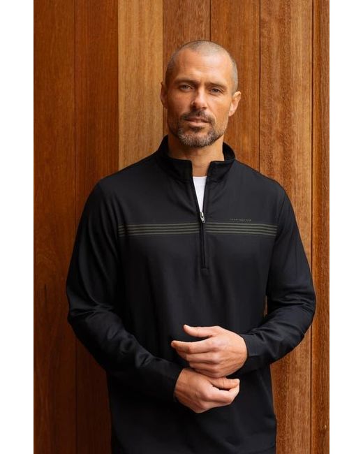 Travis Mathew Blue Quick Jaunt Quarter Zip Pullover for men