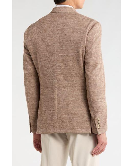 JB Britches Brown Two Button Side Vent Patch Pocket Jacket for men