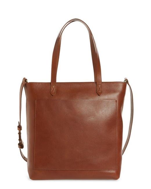 Madewell The Zip Top Medium Transport Leather Tote in Brown Lyst