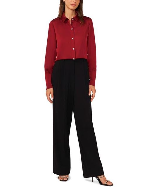 Halogen® Red Button-Up Shirt