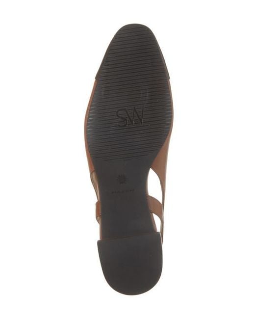 Stuart Weitzman Brown Sleek Slingback Flat