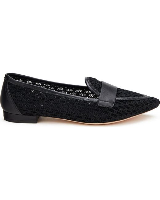 Agl Attilio Giusti Leombruni Black Blanca Plots Moc Pointed Toe Flat