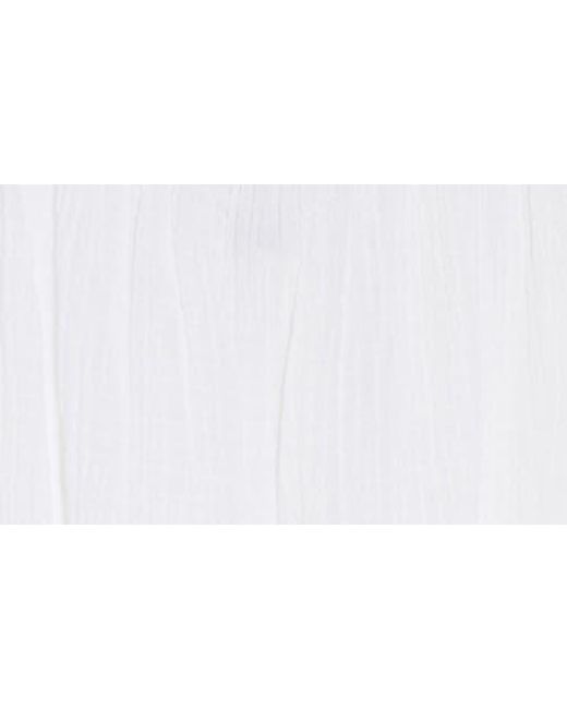 INDUSTRY REPUBLIC CLOTHING White Raglan Cotton Gauze Top