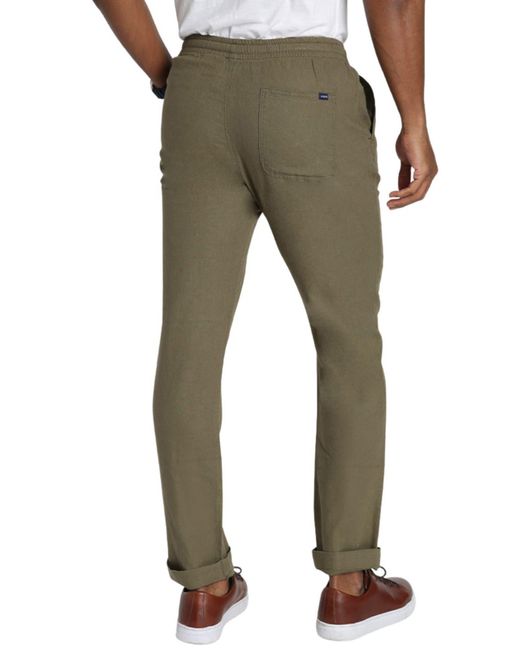 Jachs New York Green Pull-on Linen Blend Pants for men