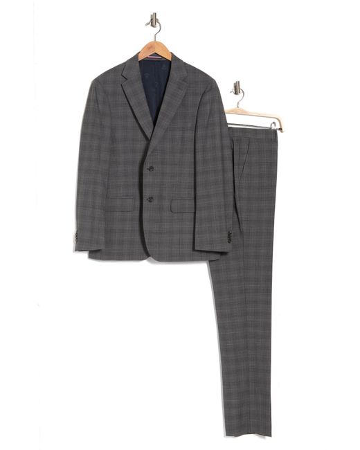 Tommy Hilfiger Gray Archer Charcoal Plaid Wool Blend Suit At Nordstrom Rack for men