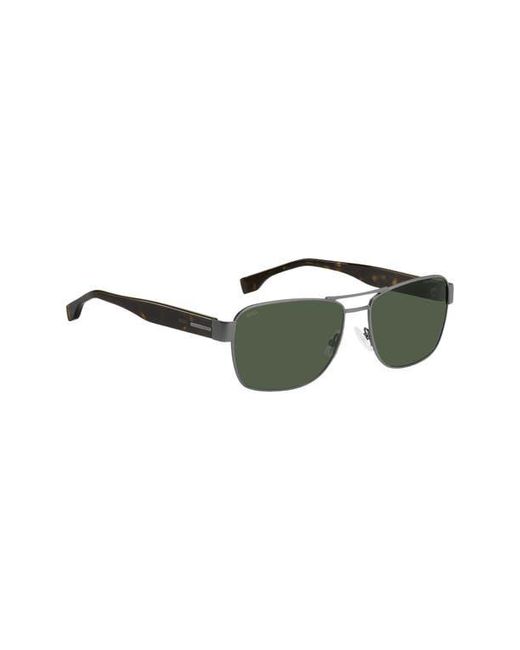 Boss Green 60Mm Polarized Rectangular Sunglasses for men