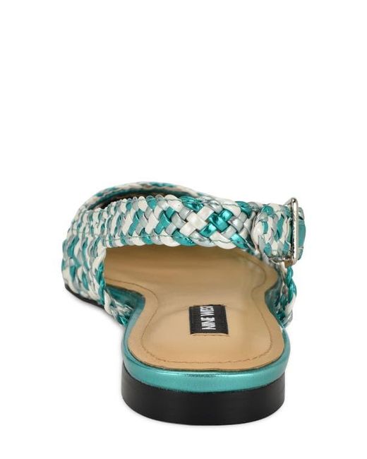 Nine West Green Soel Slingback Pointed Toe Flat