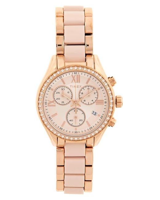 Timex Multicolor Chronograph Stainless Steel Bracelet Watch, 38Mm