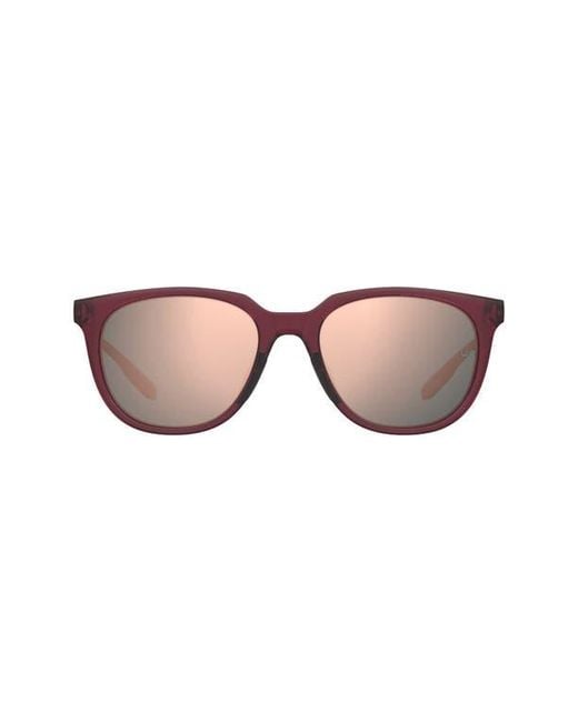 Under Armour Pink Circuit 54Mm Gradient Polarized Rectangular Sunglasses