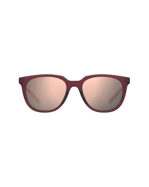 Under Armour Pink Circuit 54Mm Gradient Polarized Rectangular Sunglasses