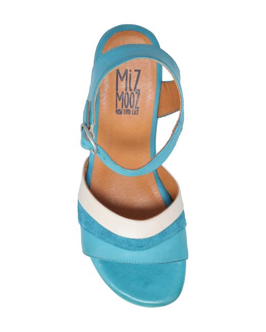 Miz Mooz Blue Gala Platform Sandal