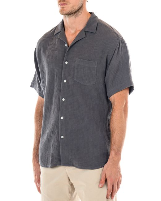 Original Paperbacks Gray Gauze Short Sleeve Shirt for men