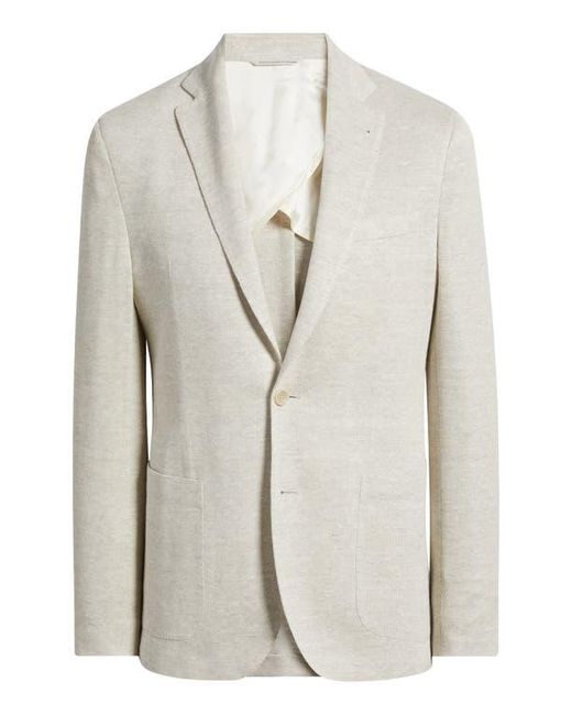 Jack Victor Natural Hampton Tan Mélange Knit Linen Blend Sport Coat for men