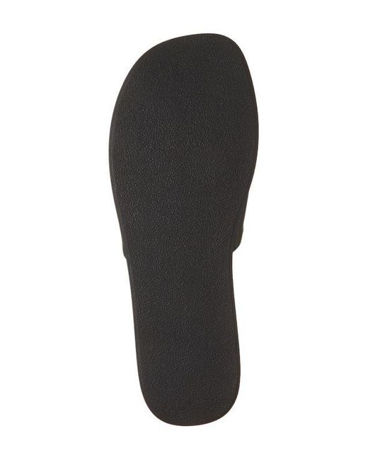 Steve Madden Black Robyn Platform Slide Sandal