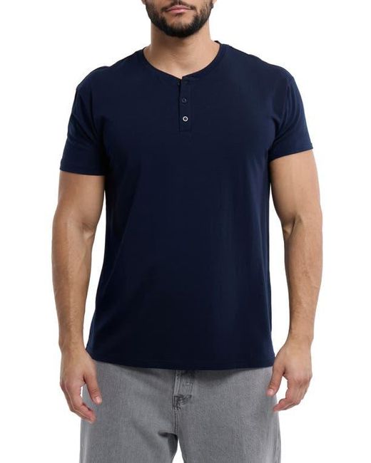 Xray Jeans Blue Short Sleeve Henley for men