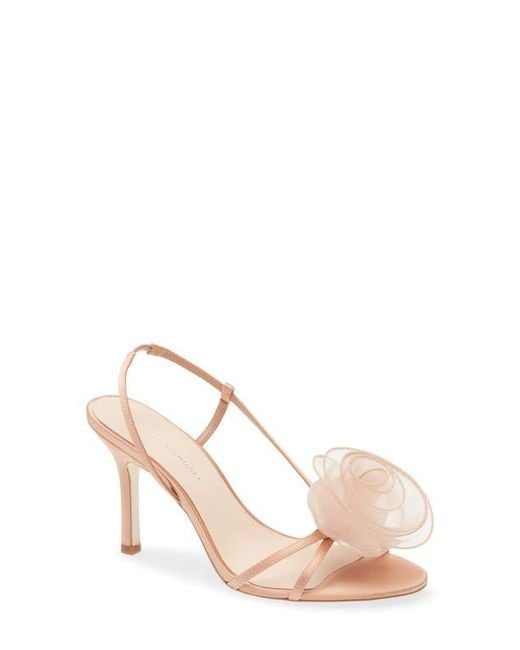 Loeffler Randall Pink Steph Rosette Slingback Sandal