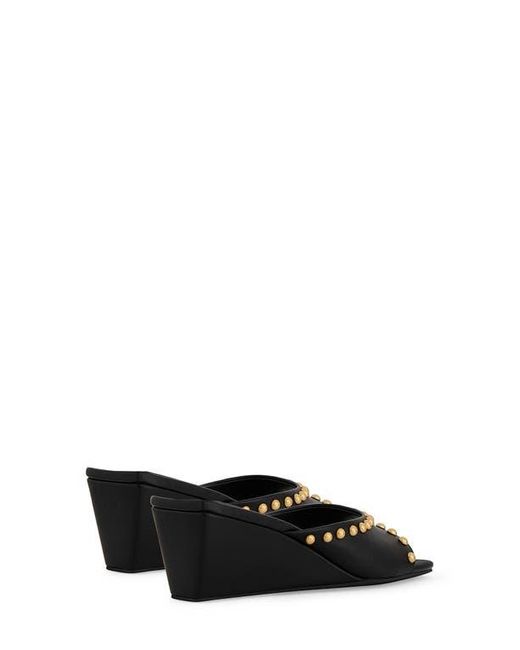 Rebecca Minkoff Black Wedge Slide Sandal
