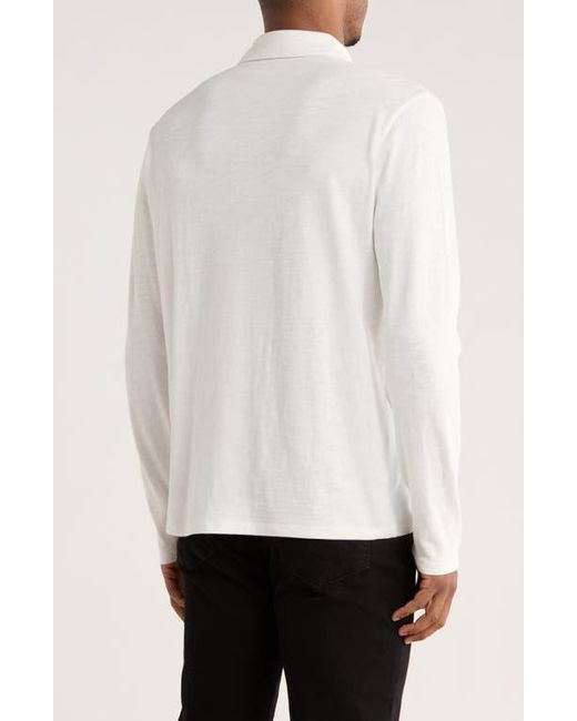 Vince White Johnny Collar Long Sleeve Knit Top for men
