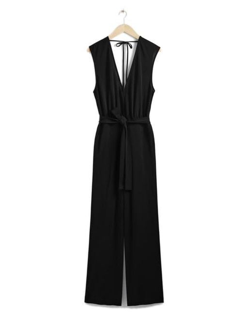 & Other Stories Black Maxima Speed Jumpsuit