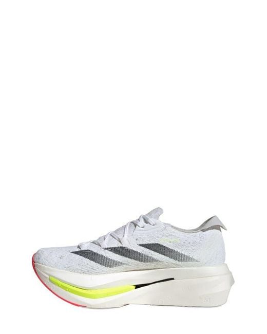 Adidas White Adizero Prime X Strung Running Shoe for men