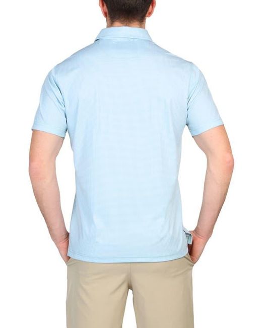 Tailorbyrd Blue Mini Houndstooth Performance Polo for men