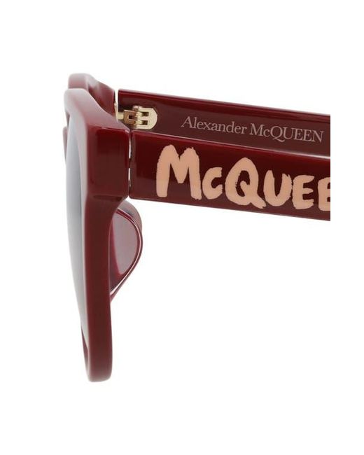 McQueen Brown Core Round Sunglasses