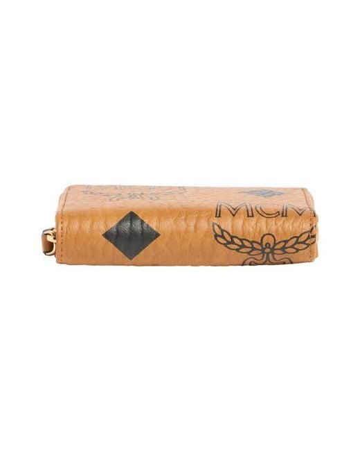 MCM Metallic Aren Zip Wallet