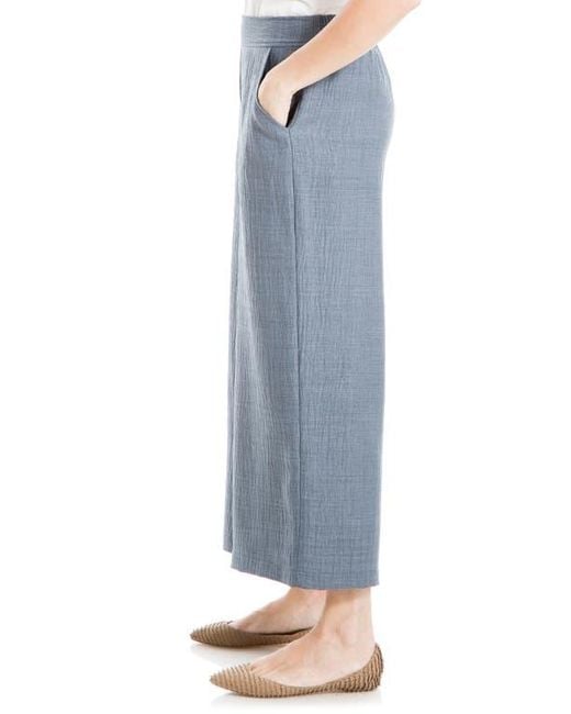 Max Studio Blue Textured Wide Leg Pants