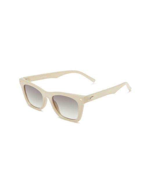 Le Specs White Chante 53Mm Gradient Square Sunglasses
