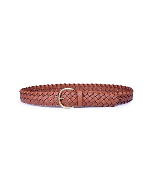 Linea Pelle Red Classic Braided Belt