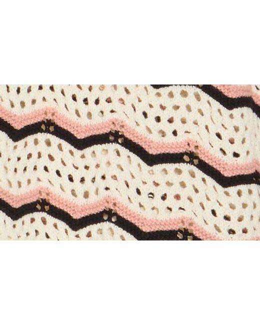 DR2 by Daniel Rainn Natural Scalloped Open Stitch Sweater