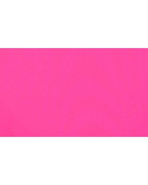 Citrus Pink Solid Shirred Side Bikini Bottoms