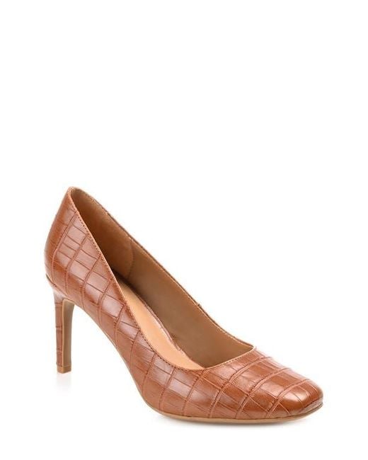 Journee Collection Brown Monalee Pump